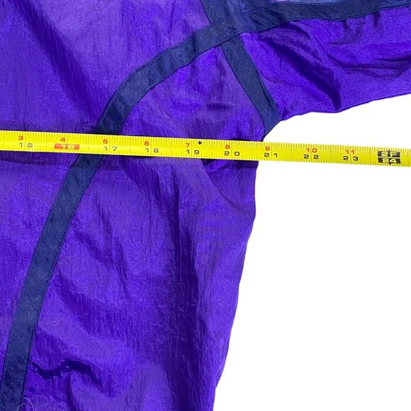 Vintage Lavon 80s Windbreaker Nylon Zip Up Jacket Purple Blue Size Small ***READ - Picture 8 of 12